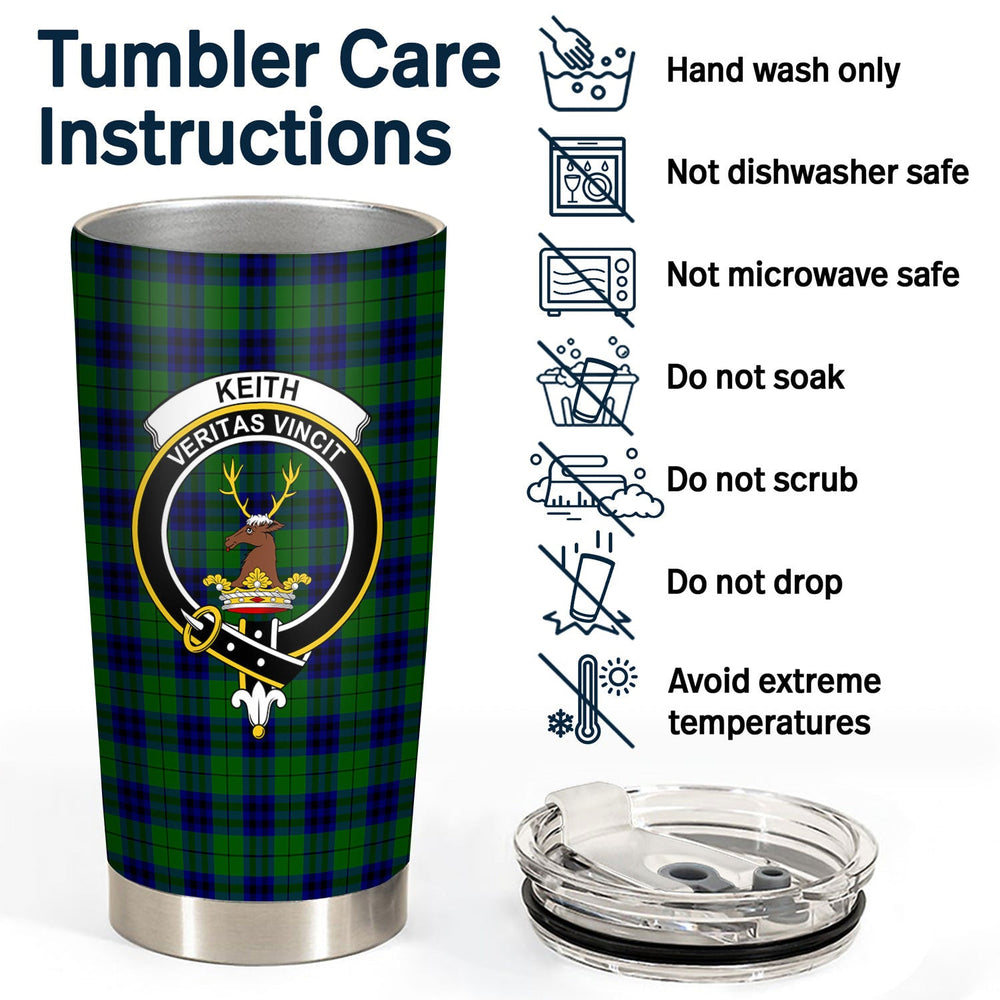 Clan Keith Modern Tartan Crest Tumbler OL58 Clan Keith Tartan Today