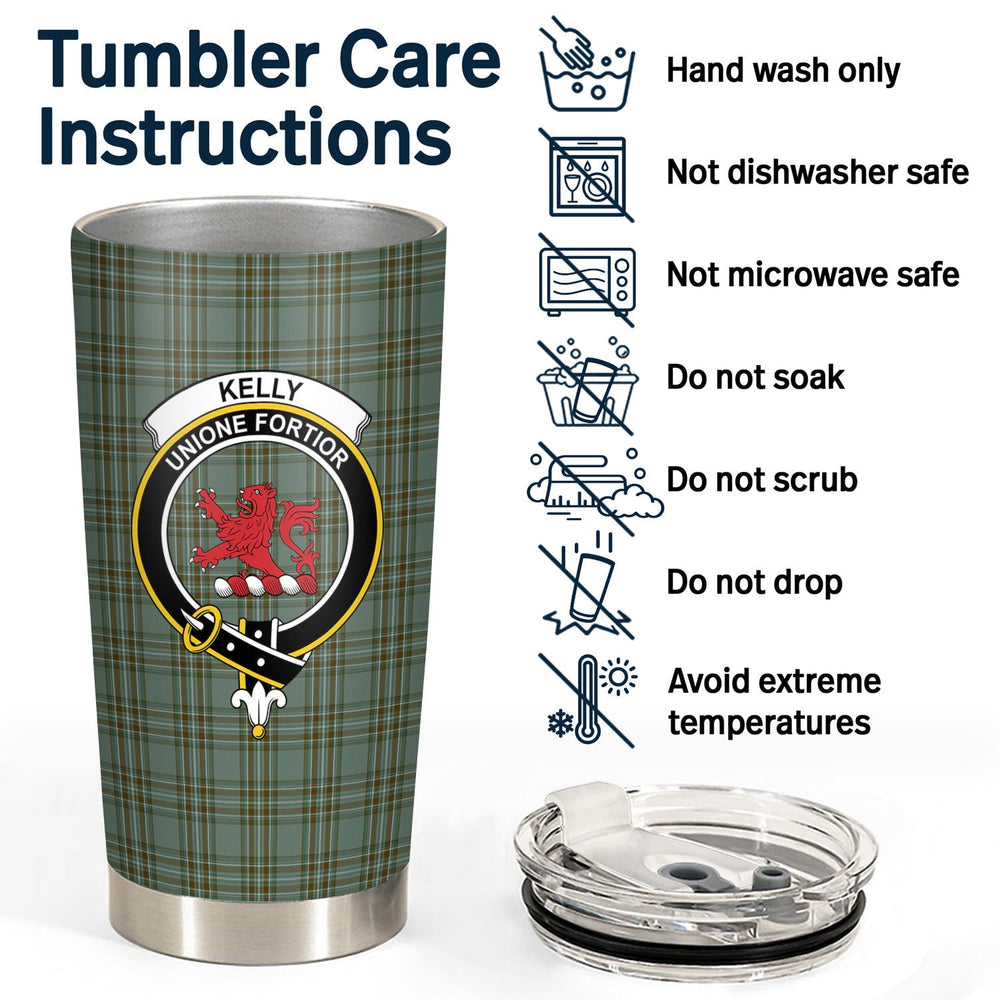 Clan Kelly Dress Tartan Crest Tumbler FH82 Clan Kelly Tartan Today