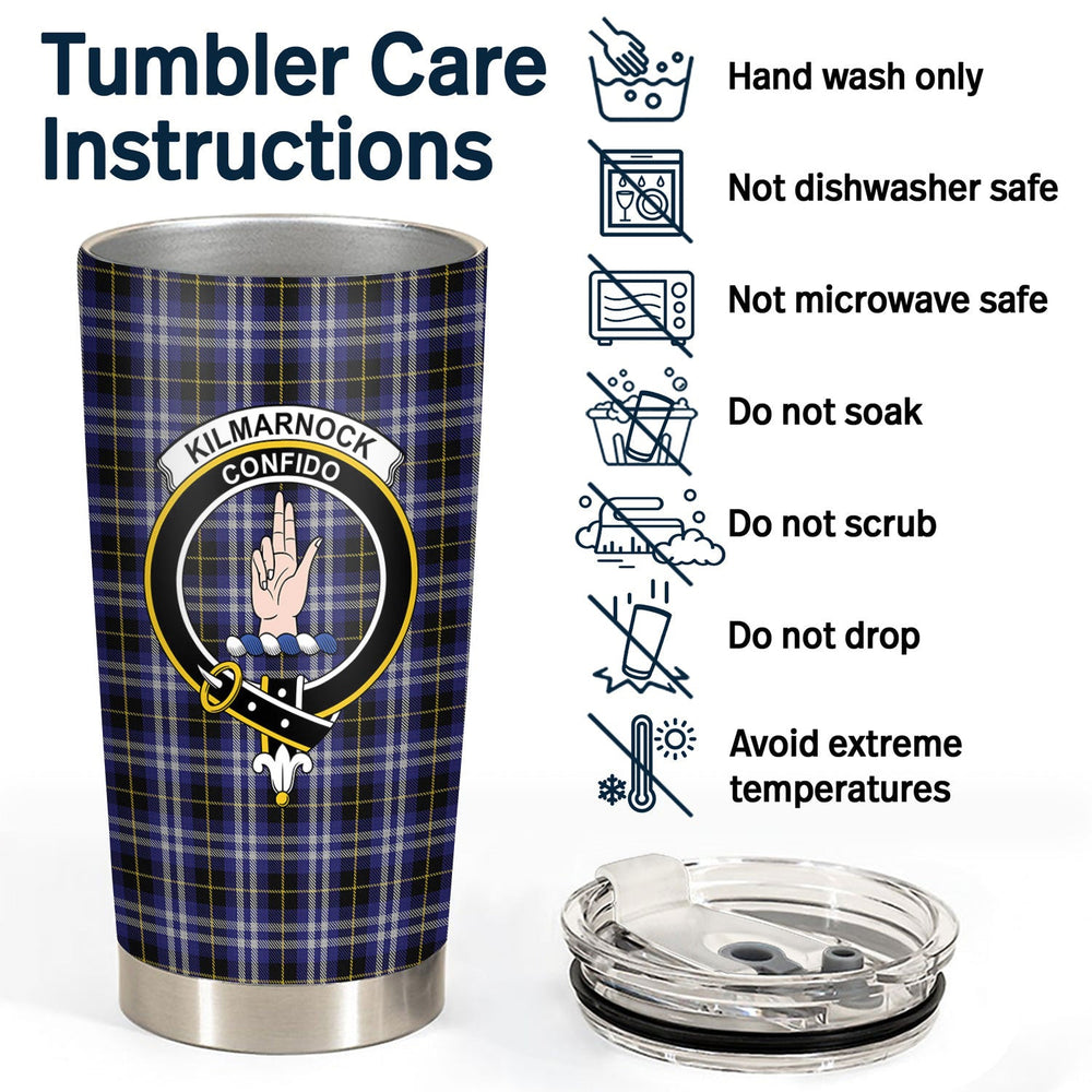 Clan Kilmarnock Tartan Crest Tumbler EC38 Clan Mar Tartan Today