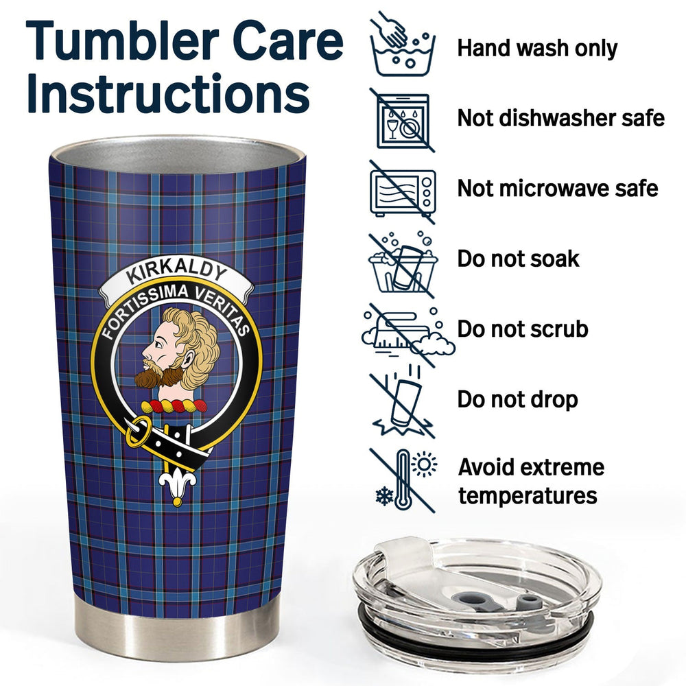 Clan Kirkaldy Tartan Crest Tumbler SX57 Clan Kirk Tartan Today