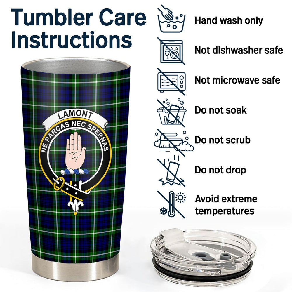 Clan Lamont Modern Tartan Crest Tumbler PV94 Clan Lamont Tartan Today
