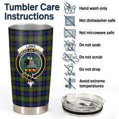 Clan Laws Tartan Crest Tumbler IC82 Clan Hall Tartan Today