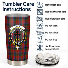 Clan Leith Tartan Crest Tumbler MI82 Clan Hall Tartan Today