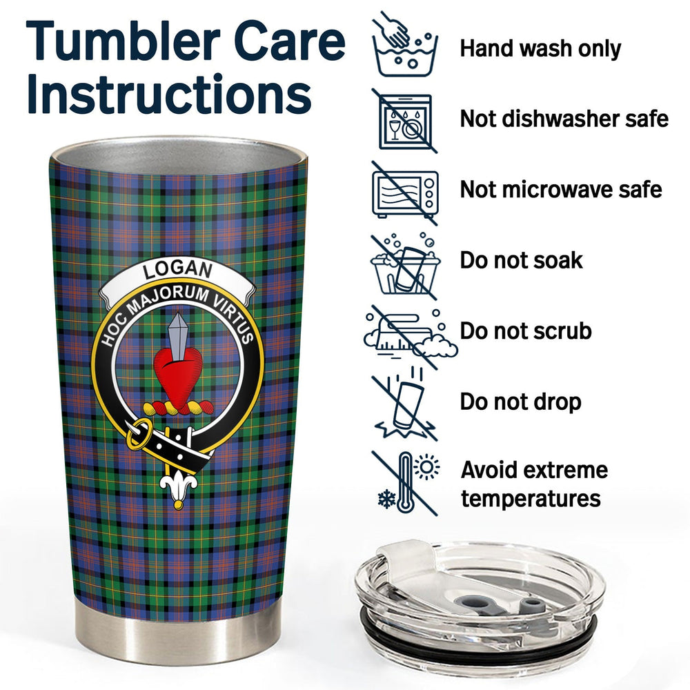 Clan Logan Ancient Tartan Crest Tumbler OG68 Clan Logan Tartan Today