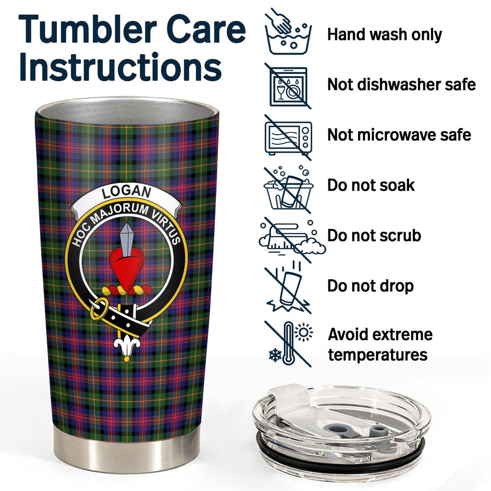 Clan Logan Modern Tartan Crest Tumbler HM21 Clan Logan Tartan Today