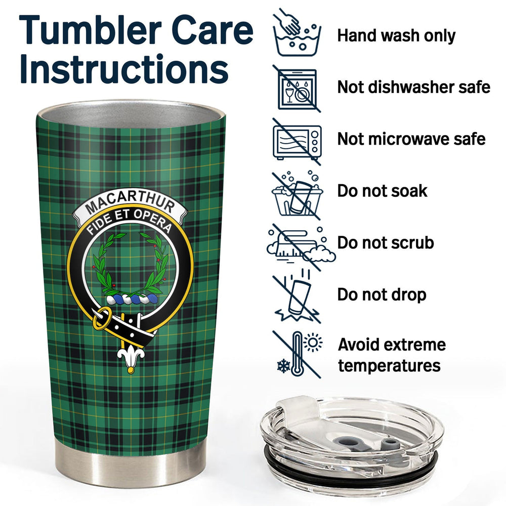 Clan MacArthur Ancient Tartan Crest Tumbler FF76 Clan MacArthur Tartan Today