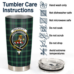 Clan MacAuley Hunting Ancient Tartan Crest Tumbler HV18 Clan Hall Tartan Today