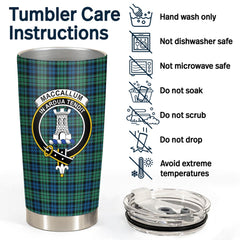 Clan MacCallum Ancient Tartan Crest Tumbler OG87 Clan MacCallum Tartan Today