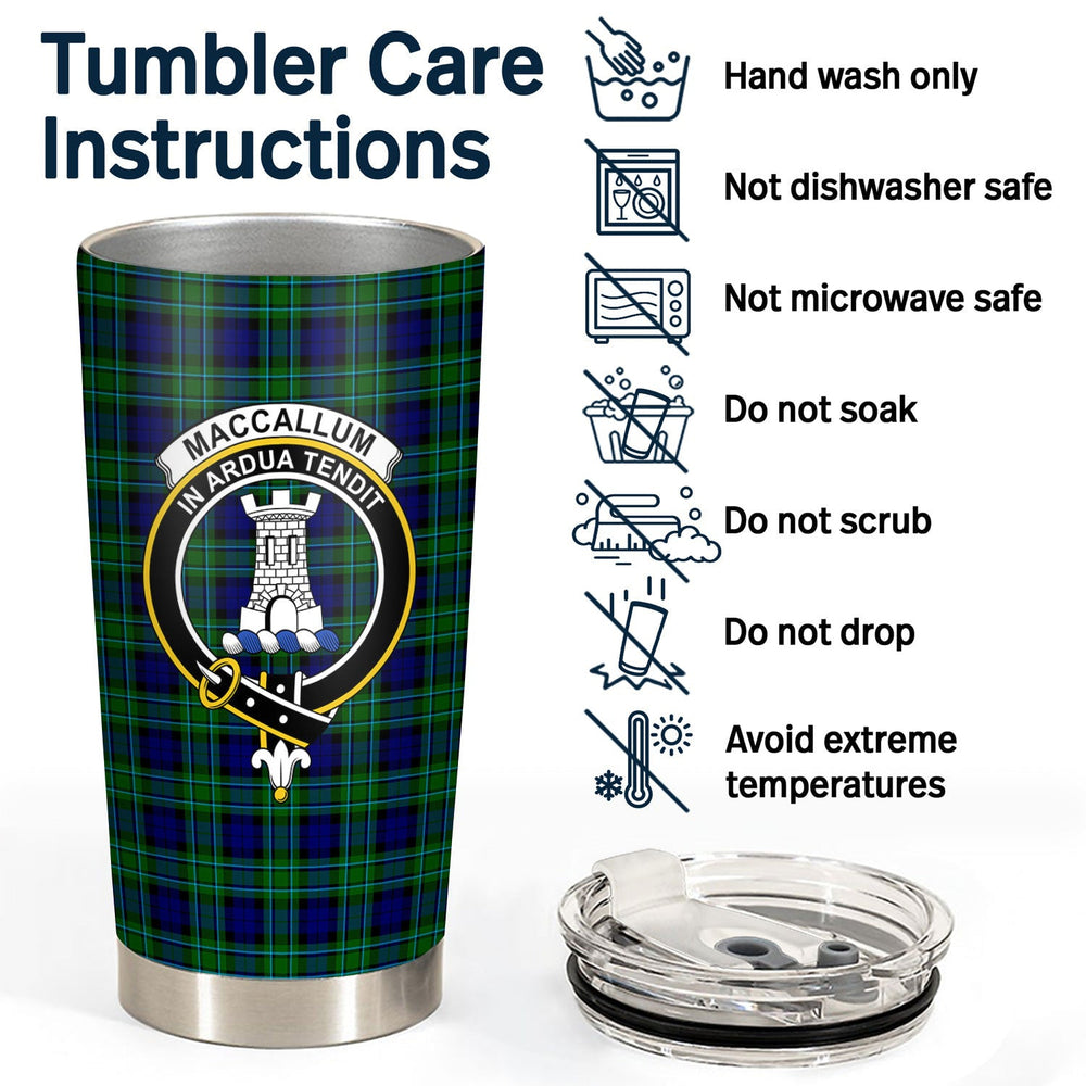 Clan MacCallum Modern Tartan Crest Tumbler MB57 Clan MacCallum Tartan Today