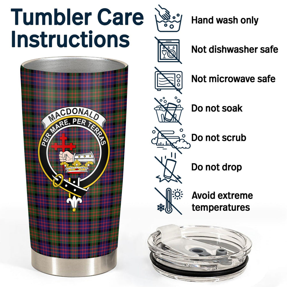 Clan MacDonald Modern Tartan Crest Tumbler OP55 Clan MacDonald Tartan Today