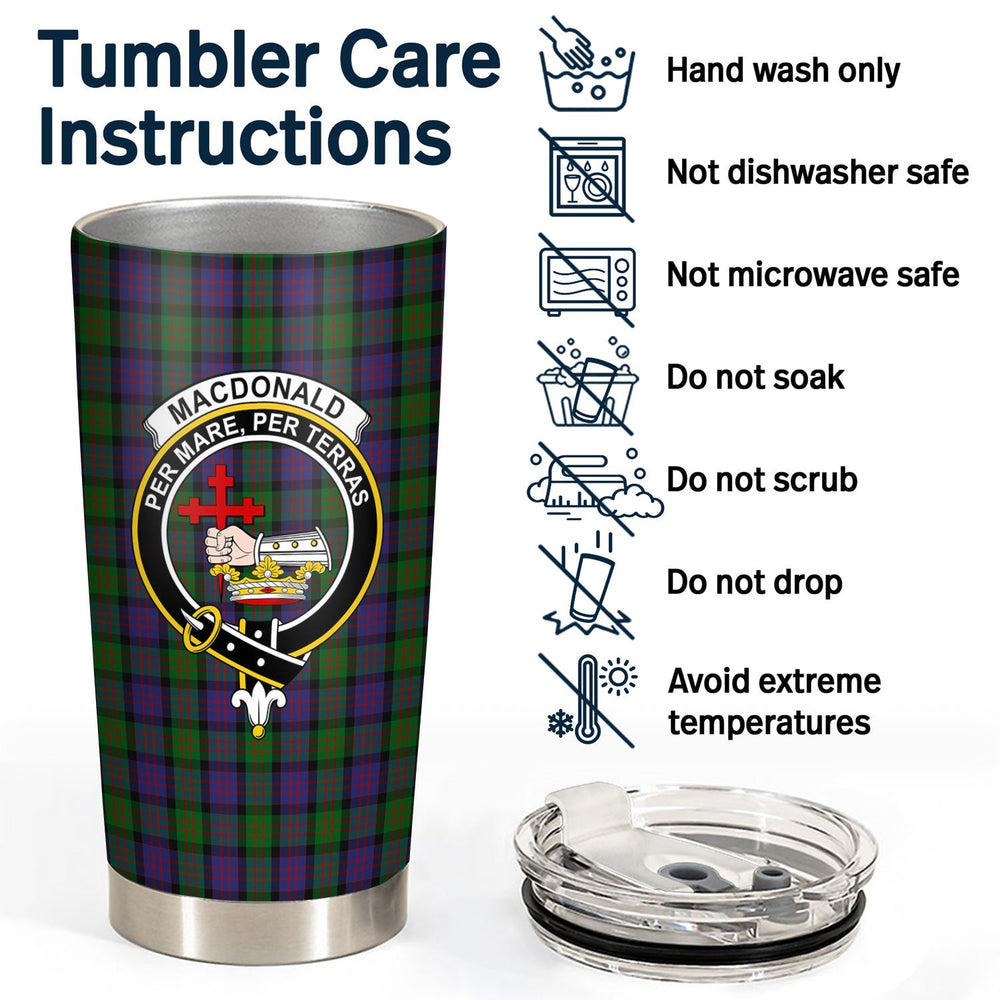Clan MacDonald Tartan Crest Tumbler DV50 Clan MacDonald Tartan Today