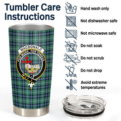 Clan MacDonald of the Isles Hunting Ancient Tartan Crest Tumbler DB73 Clan MacDonald Tartan Today