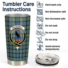 Clan MacDonnell of Glengarry Ancient Tartan Crest Tumbler HM17 Clan Glen Tartan Today
