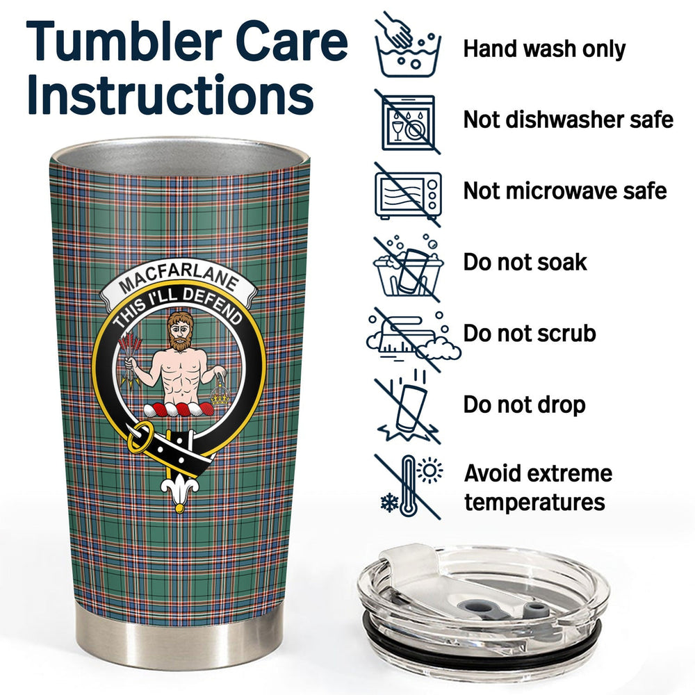 Clan MacFarlane Hunting Ancient Tartan Crest Tumbler AP79 Clan MacFarlane Tartan Today