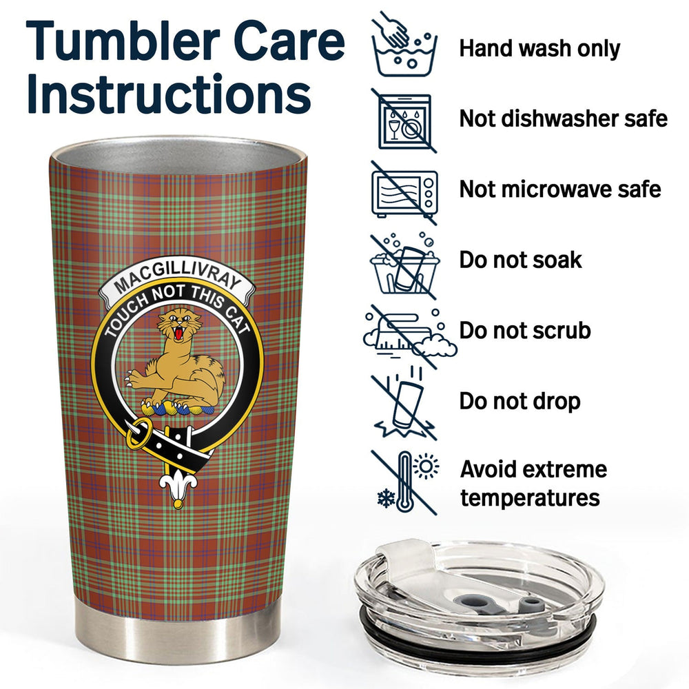 Clan MacGillivray Hunting Ancient Tartan Crest Tumbler VG17 Clan MacGillivray Tartan Today