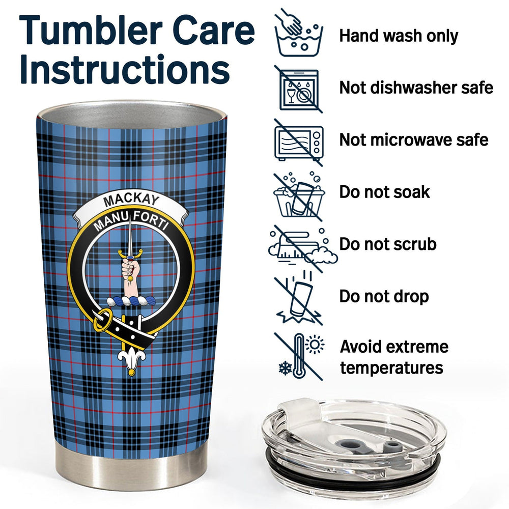 Clan MacKay Blue Tartan Crest Tumbler UT31 Clan MacKay Tartan Today