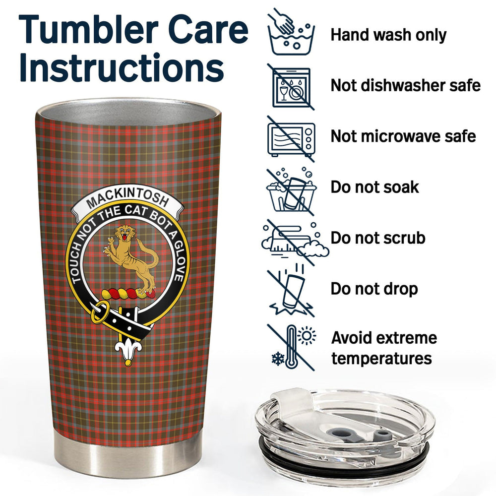 Clan MacKintosh Hunting Weathered Tartan Crest Tumbler DZ83 Clan MacKintosh / MacIntosh Tartan Today