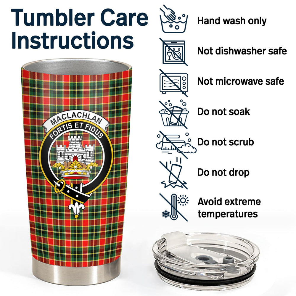 Clan MacLachlan Hunting Modern Tartan Crest Tumbler YP24 Clan Hall Tartan Today