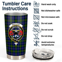 Clan MacLeod of Harris Modern Tartan Crest Tumbler CG42 Clan Hall Tartan Today