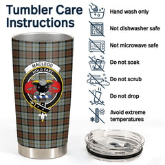 Clan MacLeod of Harris Weathered Tartan Crest Tumbler KX88 Clan Hall Tartan Today