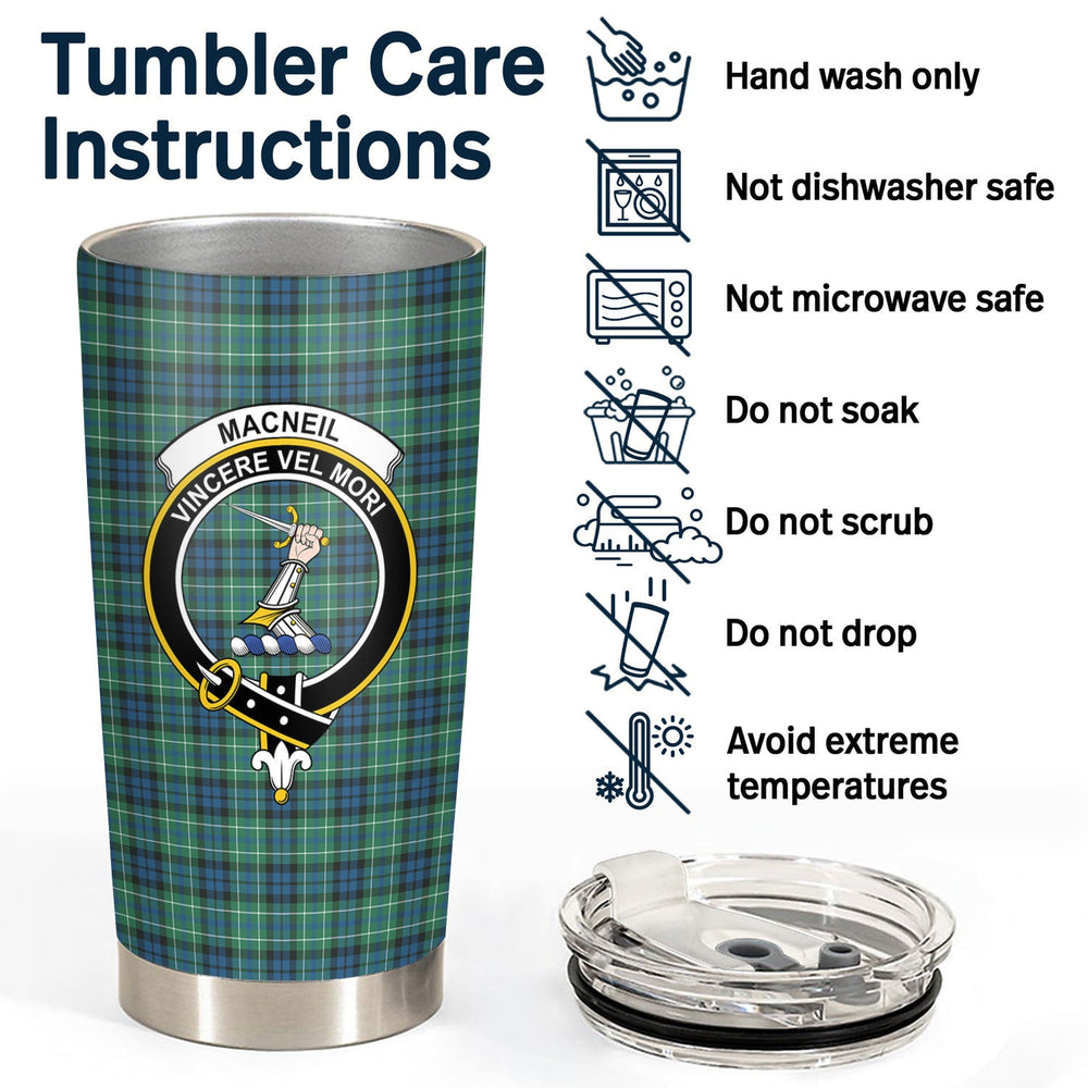 Clan MacNeill of Colonsay Ancient Tartan Crest Tumbler XT85 Clan MacNeil / MacNeill Tartan Today