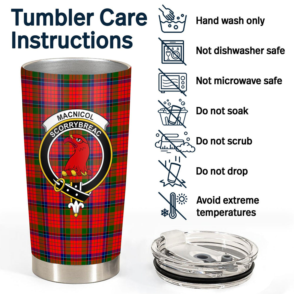 Clan MacNicol (of Scorrybreac) Tartan Crest Tumbler IL81 Clan MacNicol Tartan Today