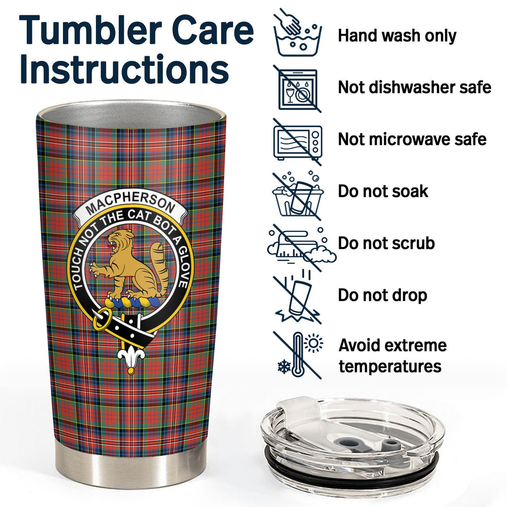Clan MacPherson Ancient Tartan Crest Tumbler CD86 Clan MacPherson Tartan Today