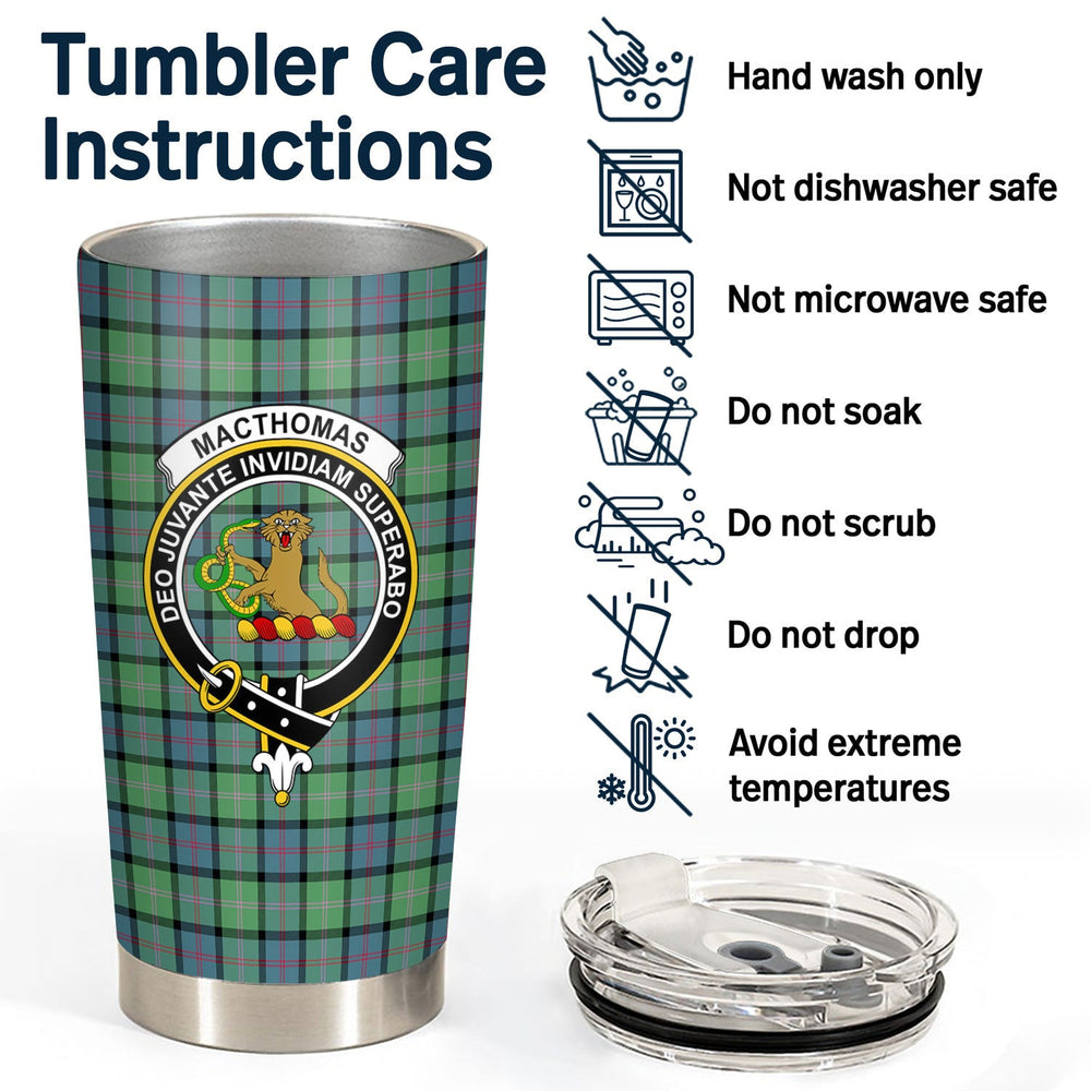 Clan MacThomas Ancient Tartan Crest Tumbler CR63 Clan MacThomas Tartan Today