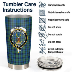 Clan Marshall Tartan Crest Tumbler QH39 Clan Mar Tartan Today