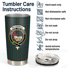 Clan McConnell Tartan Crest Tumbler UU95 Clan Hall Tartan Today