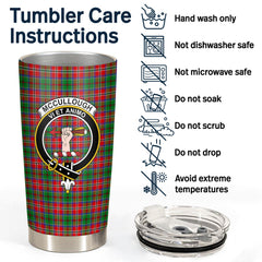 Clan McCullough Tartan Crest Tumbler HH78 Clan Hall Tartan Today