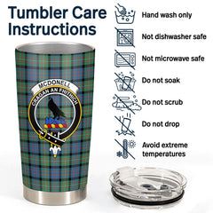 Clan McDonnell of Glengarry Ancient Tartan Crest Tumbler MH49 Clan Glen Tartan Today