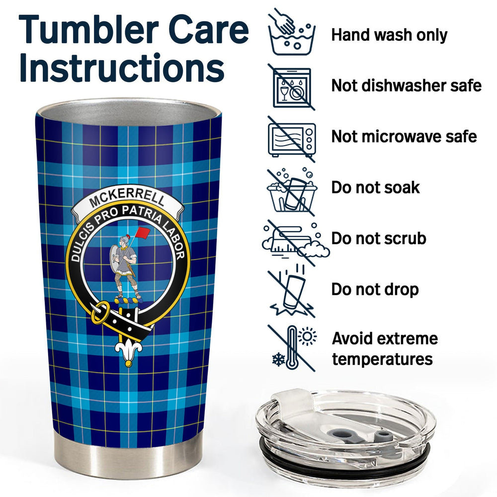 Clan McKerrell Tartan Crest Tumbler EI58 Clan Kerr Tartan Today