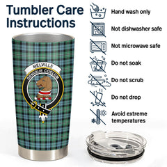 Clan Melville Tartan Crest Tumbler DA88 Clan Melville Tartan Today