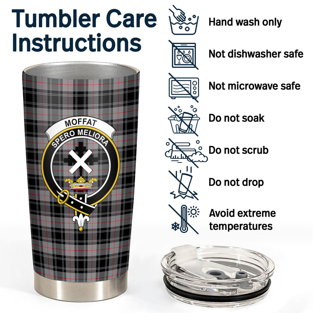 Clan Moffat Modern Tartan Crest Tumbler WY69 Clan Moffat Tartan Today