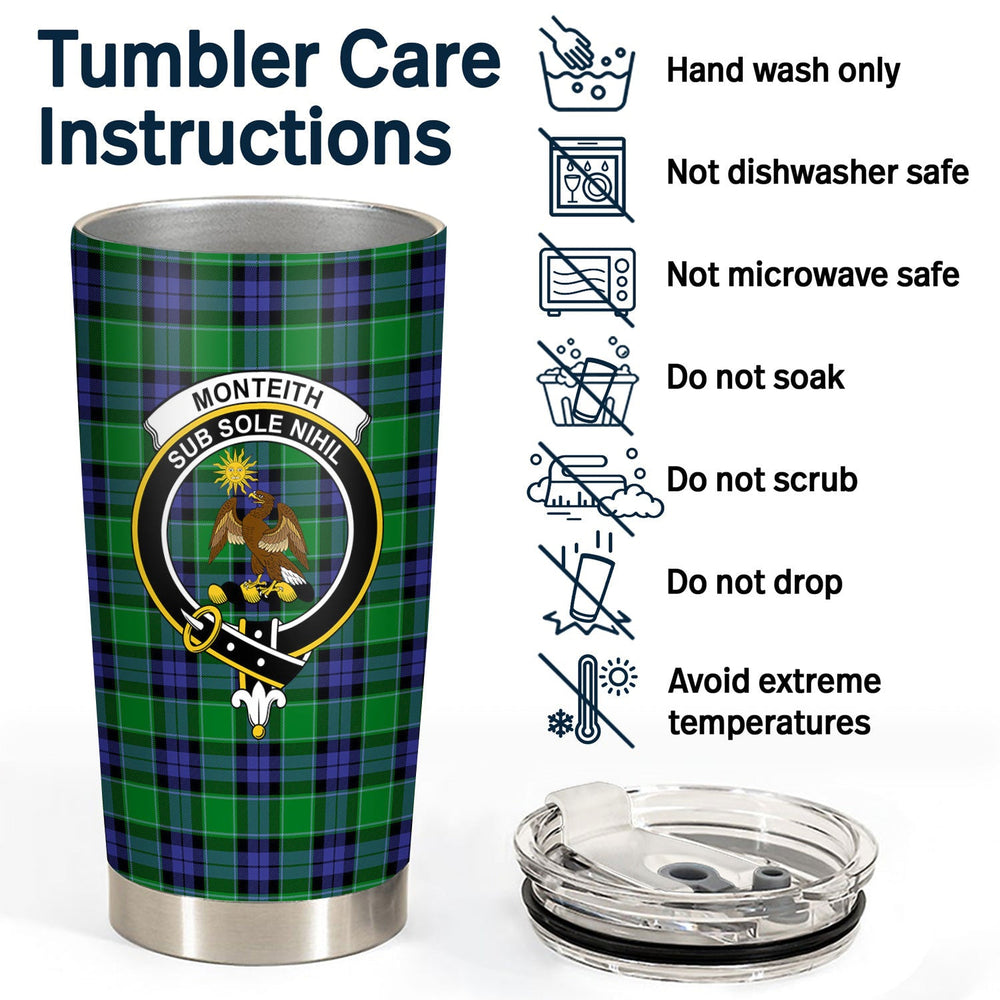 Clan Monteith Tartan Crest Tumbler KU47 Clan Monteith Tartan Today