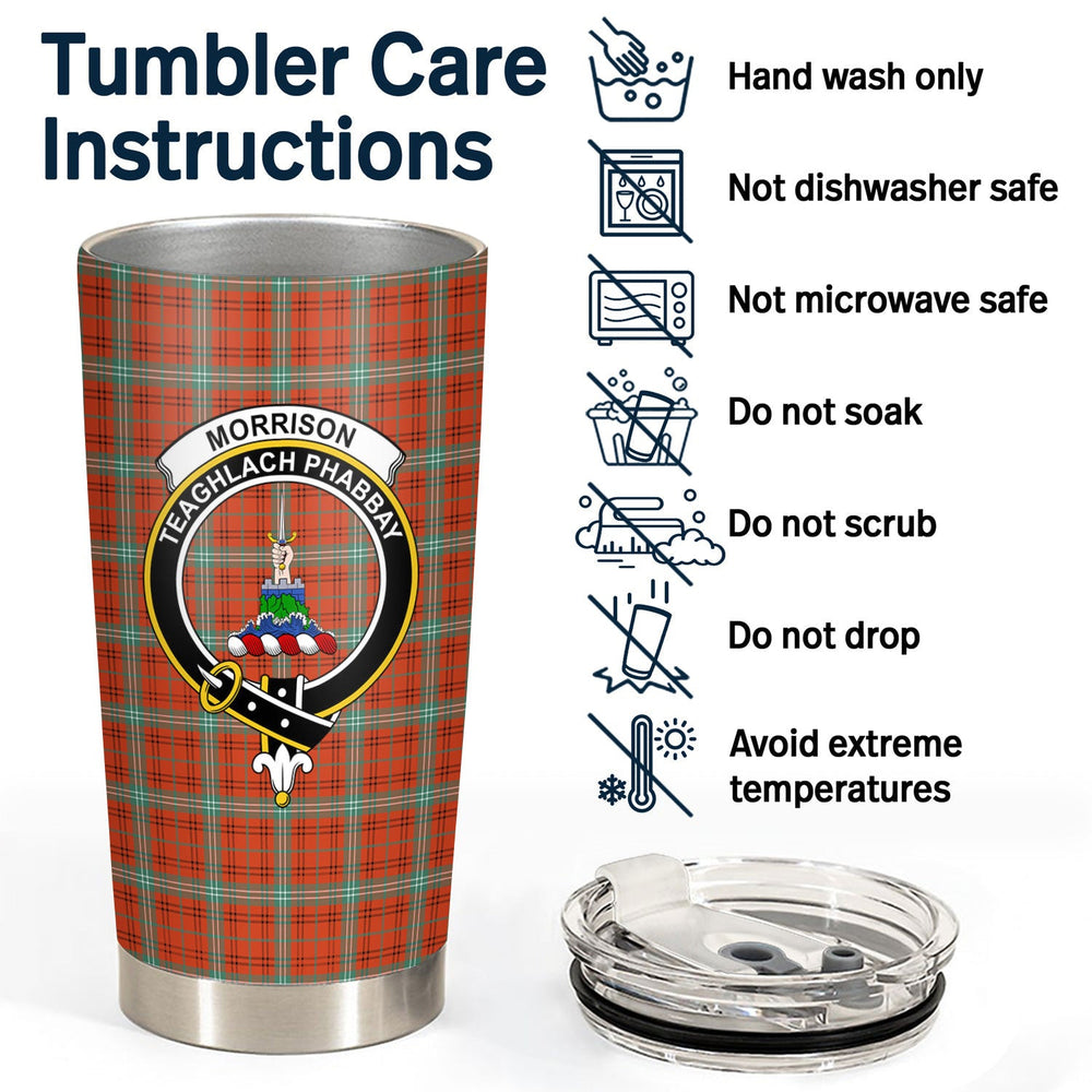 Clan Morrison Red Ancient Tartan Crest Tumbler JS67 Clan Morrison Tartan Today