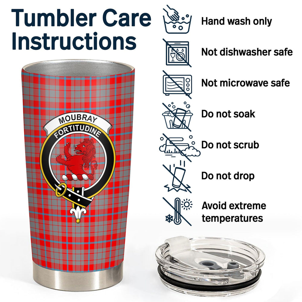 Clan Moubray Tartan Crest Tumbler TN31 Clan Moubray Tartan Today