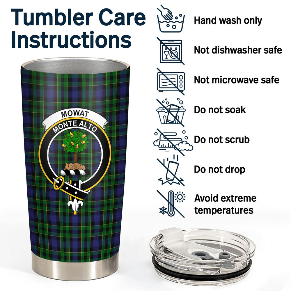 Clan Mowat Modern Tartan Crest Tumbler HE49 Clan Mow Tartan Today