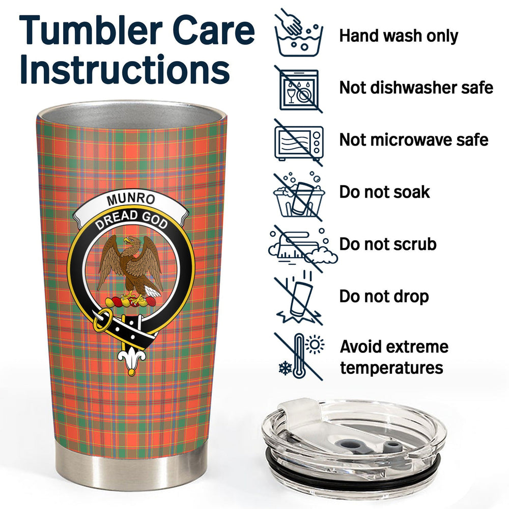 Clan Munro Ancient Tartan Crest Tumbler PO93 Clan Munro Tartan Today
