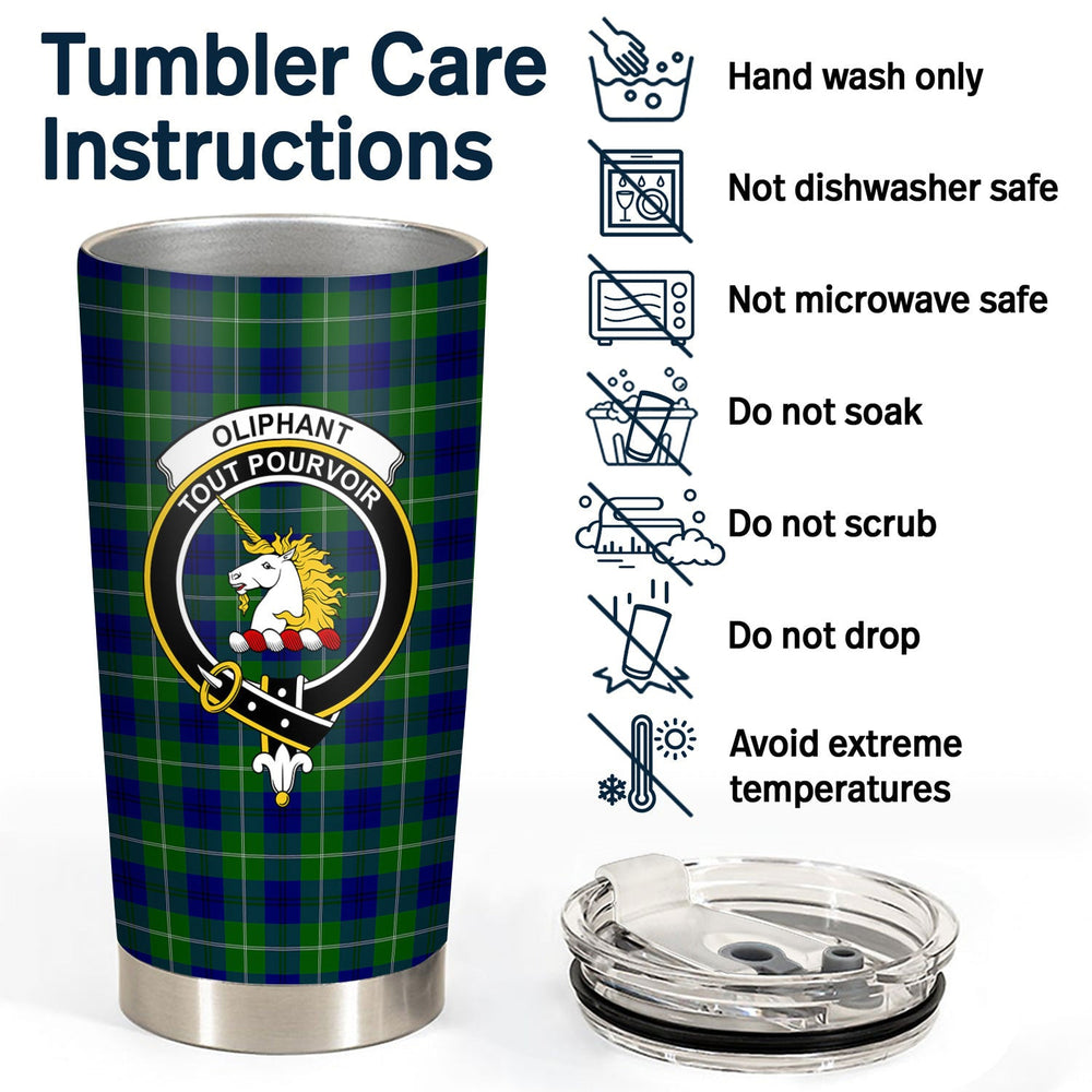 Clan Oliphant Modern Tartan Crest Tumbler HL80 Clan Oliphant Tartan Today