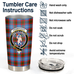 Clan Pennycook Tartan Crest Tumbler JA51 Clan Pennycook Tartan Today