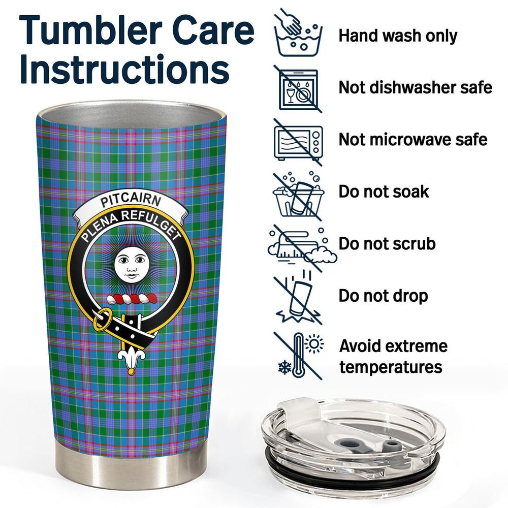 Clan Pitcairn Hunting Tartan Crest Tumbler IP96 Clan Pitcairn Tartan Today