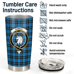 Clan Ramsay Blue Ancient Tartan Crest Tumbler ES85 Clan Ramsay Tartan Today
