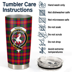 Clan Riddell Tartan Crest Tumbler JR54 Clan Riddell Tartan Today