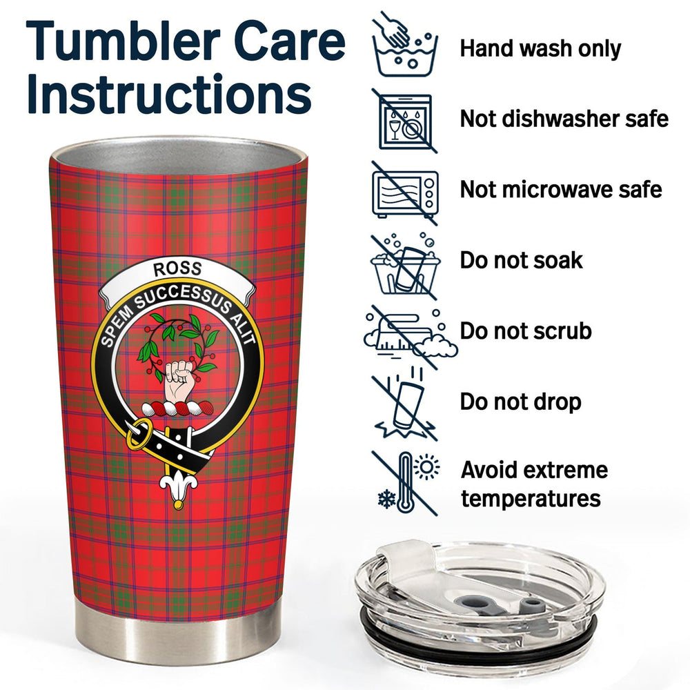 Clan Ross Modern Tartan Crest Tumbler KF85 Clan Ross Tartan Today