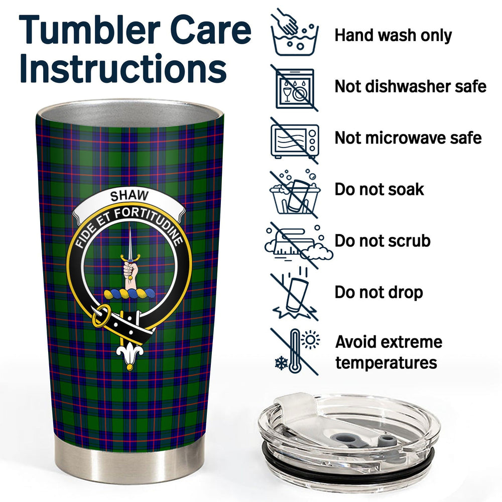 Clan Shaw Modern Tartan Crest Tumbler HV23 Clan Shaw Tartan Today