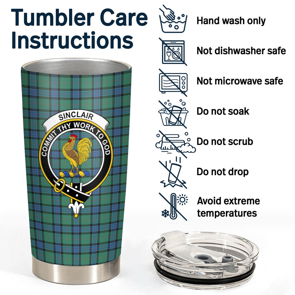 Clan Sinclair Hunting Ancient Tartan Crest Tumbler CT65 Clan Sinclair Tartan Today