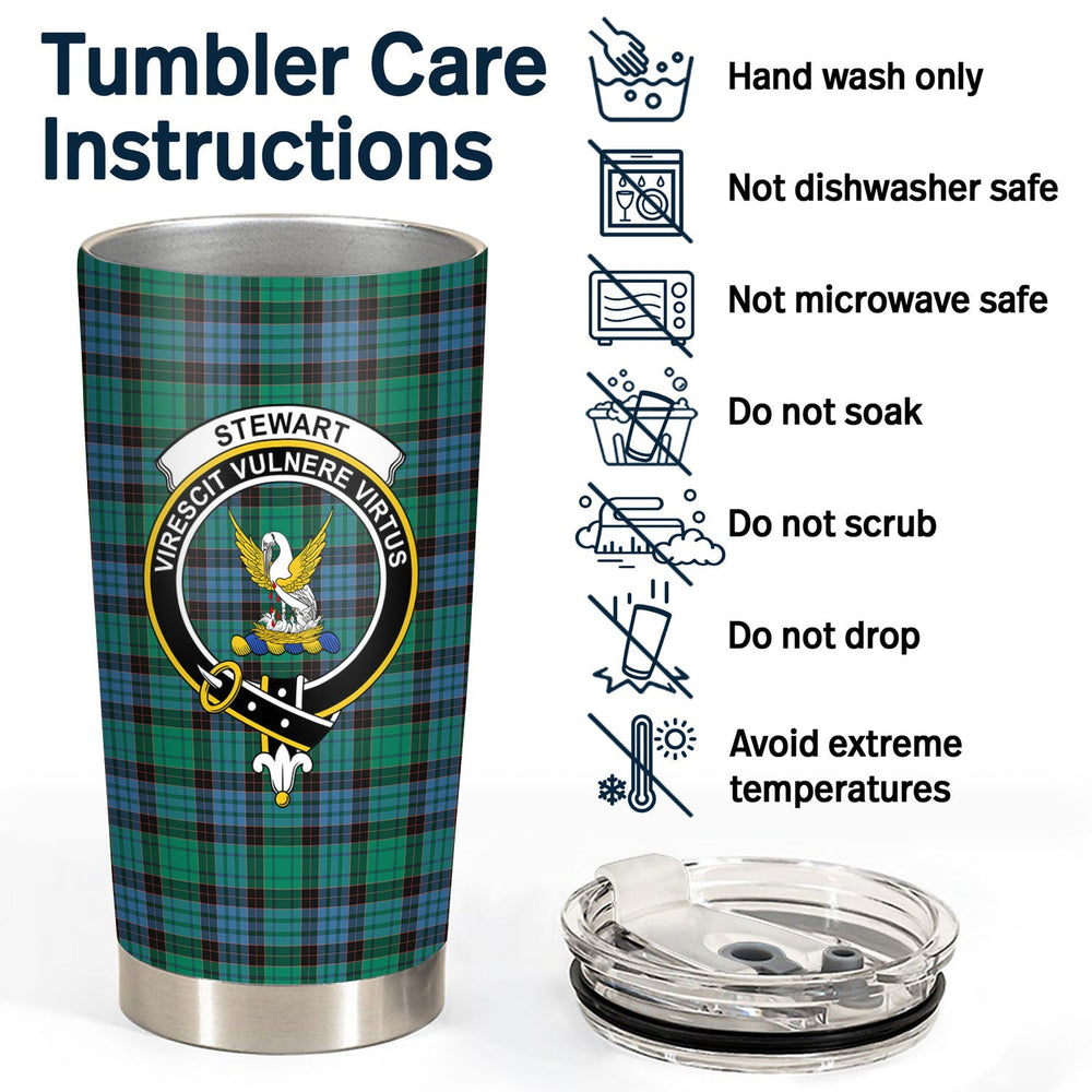 Clan Stewart Old Ancient Tartan Crest Tumbler ZS62 Clan Stewart Tartan Today