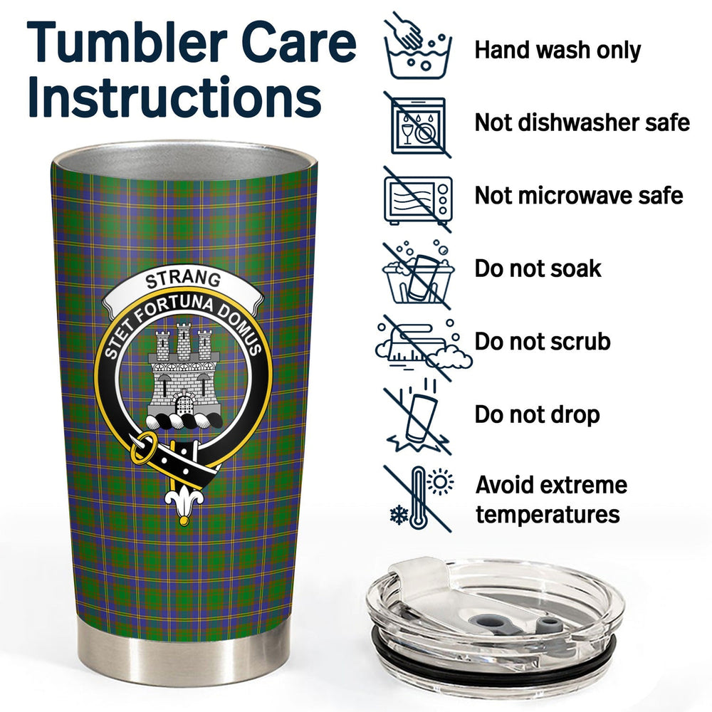 Clan Strang (or Strange) Tartan Crest Tumbler BC63 Clan Strange Tartan Today